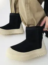 防水防汚雪用ブーツ【厚手の毛皮・ハイカット・厚底・フリースライニング】
