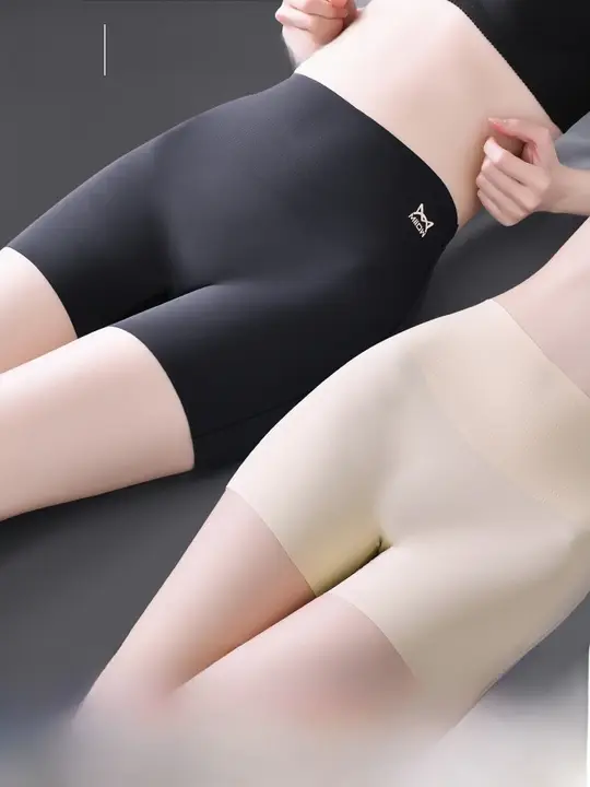 極上の柔らかさ！女性用防透けアイスシルク無縫内裤【二合一・腹引締め・平角ショーツ】