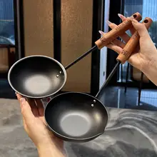 日式小型鉄製フライパン【持ち手付き・卵焼き用・油注ぎ用】