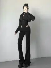シンプルデザインのレディース ヨガパンツ【低ウエスト・フレアシルエット・カジュアルスタイル】