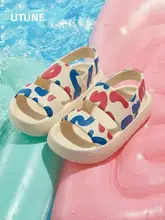 キッズ プリントサンダル【夏用・柔らかいソール・滑り止め・アウトドア対応】