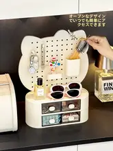 玄関用 ディスプレイラック【キー・マスク・香水収納ボックス・宝飾用フック付き】