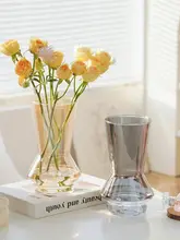 透明ガラス花瓶【インテリア・水栽培用・ローズとユリ用・家庭用デコレーション】