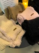 厚手の保温ニットスカーフ【女性用・冬季・防寒・風を防ぐ】