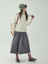 北岛AMUU プリーツデザインのハイネックセーター【冬用・暖かい・肩馴染みデザイン】