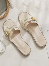 美しい羊皮製フラットサンダル【ドレスと合わせやすい・夏用・女性用】