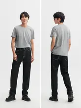 ヴィンテージウォッシュのストレートジーンズ【男性用・夏用・極上の柔らかさ】