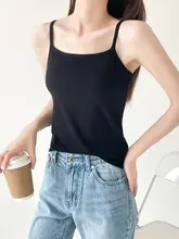 モダールコットン製 長丈キャミソール【胸パッド付き・ホワイト・美しい背面デザイン】