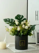 リアルな観葉植物・モンステラ風の造花【おしゃれなリビング・ダイニング用・インテリア装飾】