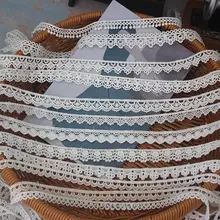 全棉製 水溶刺繍レースの花柄トリミング生地【手作りDIY・服飾・デコレーション用】