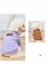 冬用 ペット用ダウンジャケット【厚手・小型犬用・テディベアデザイン・コーギー・プードル対応】