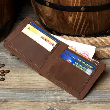 短財布 メンズ レディース 本革 牛革 クレイジーホースレザー ヴィンテージ 縦型 コンパクト 「Mantime」