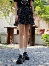 エレガントな厚底レースアップシューズ【夏用・レトロ・ラウンドトゥ・マリージェーンスタイル】