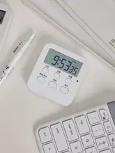 シンプルなホワイトアラームクロック【学生用・自己管理・タイマー機能付き】