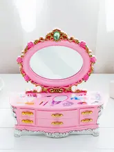 ピンクのプリンセス型鏡音楽ボックス【ジュエリーボックス・子供用・誕生日ギフト】