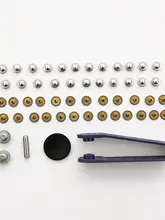 輸入品 プリム製 ドット打ち込みリベット型抜き器【金属ボタン固定用・穴あけ工具】（セットアップ対応）
