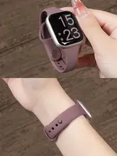 Apple Watch用バンド シリコン くびれデザイン 細め ボルドー スポーツ 夏 キュート メンズ レディース