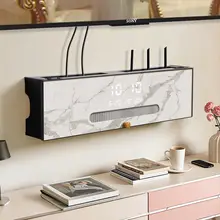 Wi-Fiルーター収納ボックス【クリエイティブクロック・コンセントカバー・テレビ台用】