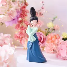 レトロ宮廷風の舞姿少女飾り人形【漢服デザイン・リビングルームやテレビ台用・誕生日ギフト】