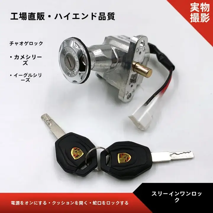 巧格 電動バイク用電源ロック【小型電動スクーター・バッテリーセキュリティ・スタートロック付き】