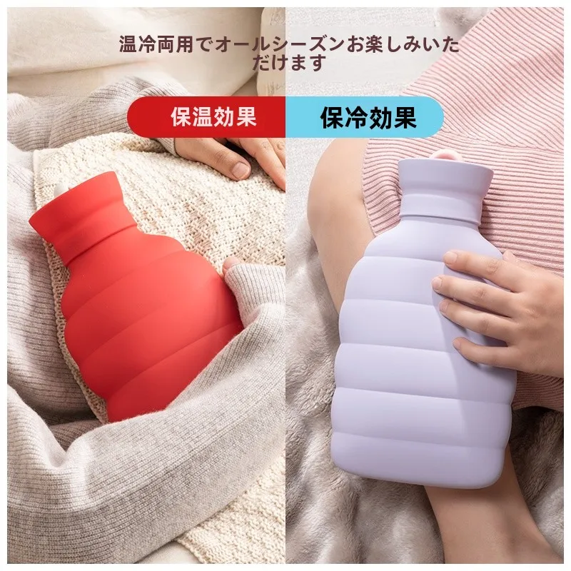 シリコン製大容量湯たんぽ HH023：学生・通勤シーンで長時間の体温維持を実現