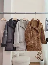 リバーシブル仕様の暖かい中長丈シープスエードコート【羊の毛を使用・カジュアル】
