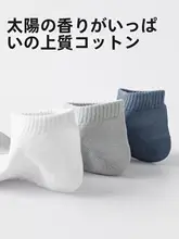 夏用 メンズ薄手ソックス【防臭・吸汗・綿素材・中筒】