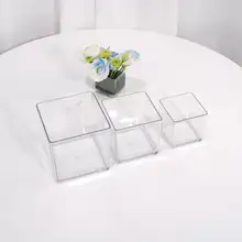 透明アクリル製スクエアプランター【多肉植物用・花器・小型魚槽】