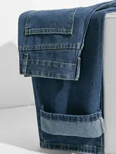深い青色の重厚感ある洗い加工ヴィンテージデニムパンツ【シンプル・フィット・ストレート】