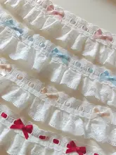 リボン付きレースフリル装飾【DIY・ロリータスタイル・裾と袖口用】