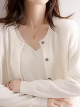 ゆっ�たりとしたデザインのオープンカーディガン【ラウンドネック・長袖・ショート丈・黒】