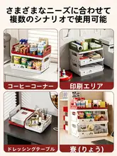 デスクトップ収納ボックス【オフィス用・折り畳み式・多機能整理バスケット】