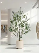 高級感のある大きなオリーブのフェイクグリーンプランツ【フロアディスプレイ用・装飾用】