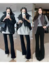 生姜柄フレアパンツ【軽やかで暖かい・四方向ストレッチ・カジュアル】