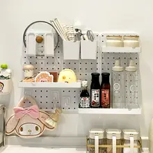 壁掛け多機能収納ラック【穴あけ不要・調味料・鍋蓋・包丁ホルダー付き】