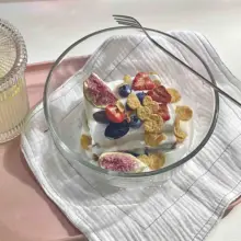 北欧風ガラスサラダボウル【シンプルデザイン・フルーツ・朝食・大容量】