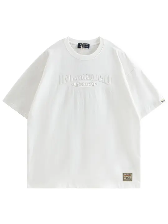 アメリカンレトロデザインの半袖Tシャツ【カジュアル・ゆったり・ラウンドネック・夏用】