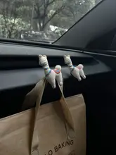 アルパカデザインの車載フック【前席用・多機能・可愛らしいインテリア】