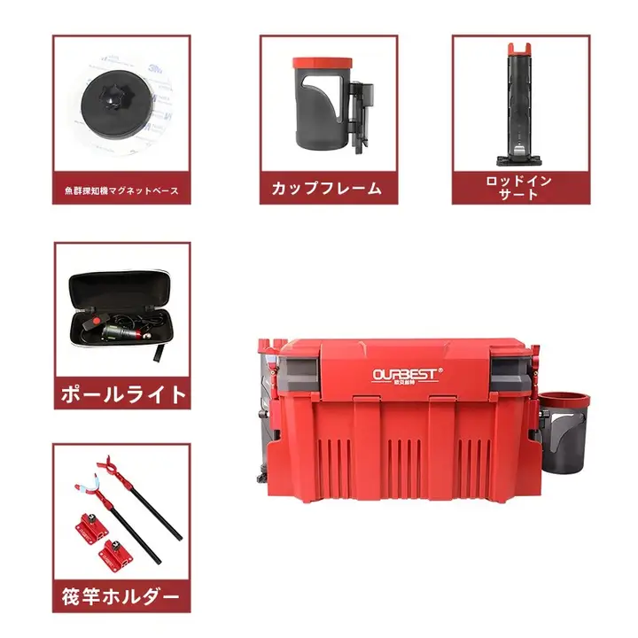 オベイス特 多機能筏釣りボックスセット【超軽量・組み立て不要・釣り用】