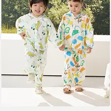 子供用春秋薄手コットンパジャマ【男の子用・外出用・2点セットの対応】