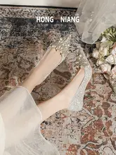 結婚式用 レディース 高級感のある白色のハイヒール【ストーン付き・快適設計・ドレス用】