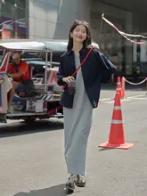 デザイン性のある長袖シャツジャケット【シンプル・春用・ゆったりシルエット・韓国風】