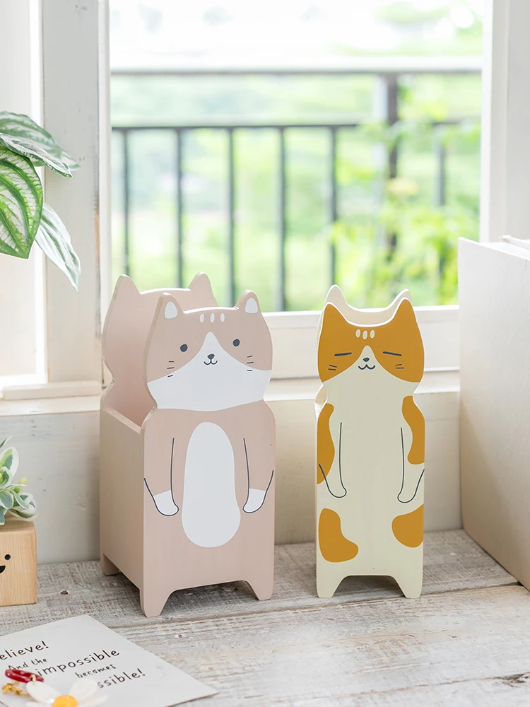 猫デザインのペンスタンド：80年代キャラクター文房具としての収納効果と実用性