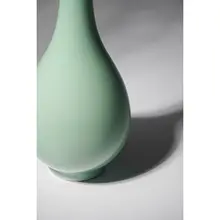 景德 手作りの花瓶【碧色・長ネック・高さ24.5cm・デスク用】