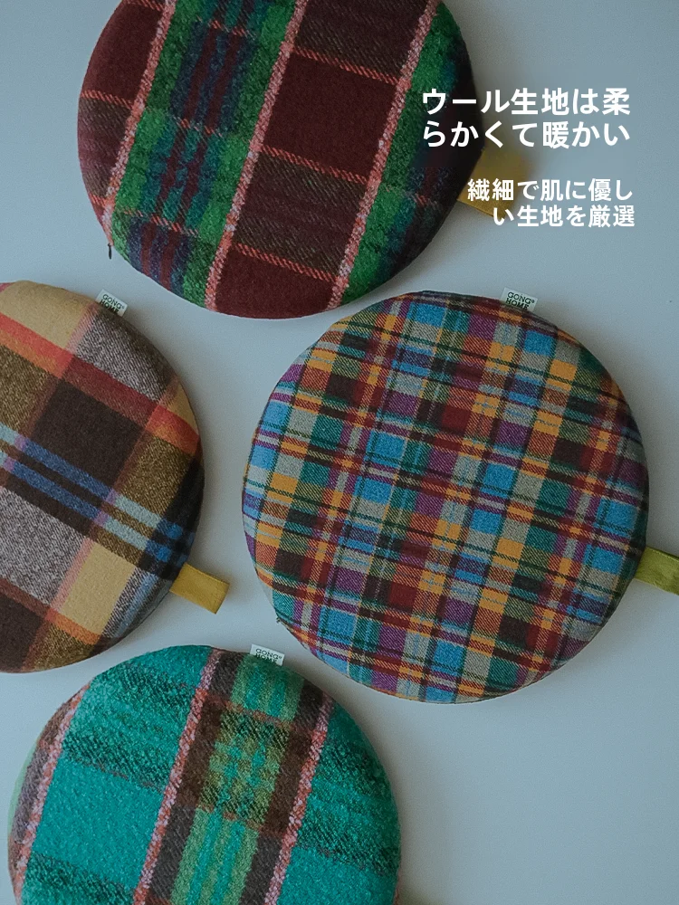 円形の和式クッション：記憶綿で快適な座り心地を実現