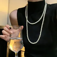 バロックパールの二重ビーズネックレス【フランス風・女性用・高級感あふれるデザイン】