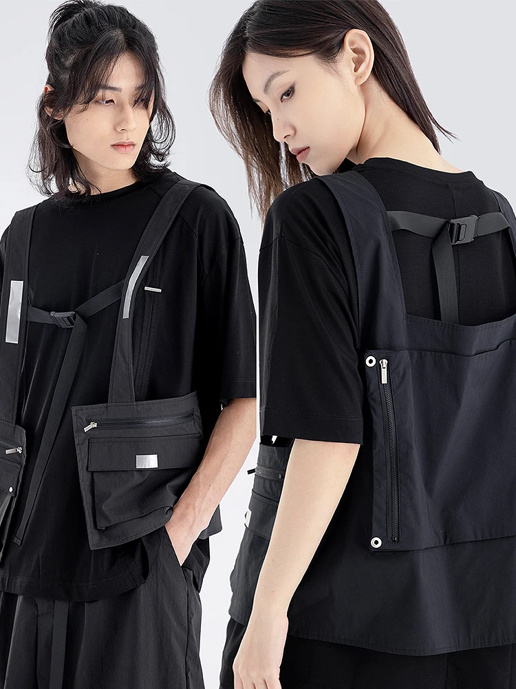 オリジナルデザインの工業用ベスト：幻象者製の夏用無領ベストが提供する青春活力風の快適性