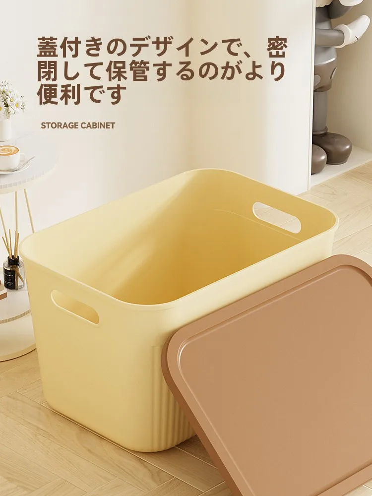 蓋付きおもちゃ箱の収納効果：厚手プラスチック製の大容量ボックスの実用性と選び方