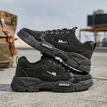 スニーカー メンズ ワークブーツ トレッキングシューズ 裏起毛 ブラック アウトドア カジュアル 秋