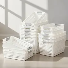 デスクトップ用A4ファイル収納バスケット【幼稚園・病院・キッチン用・プラスチック製】